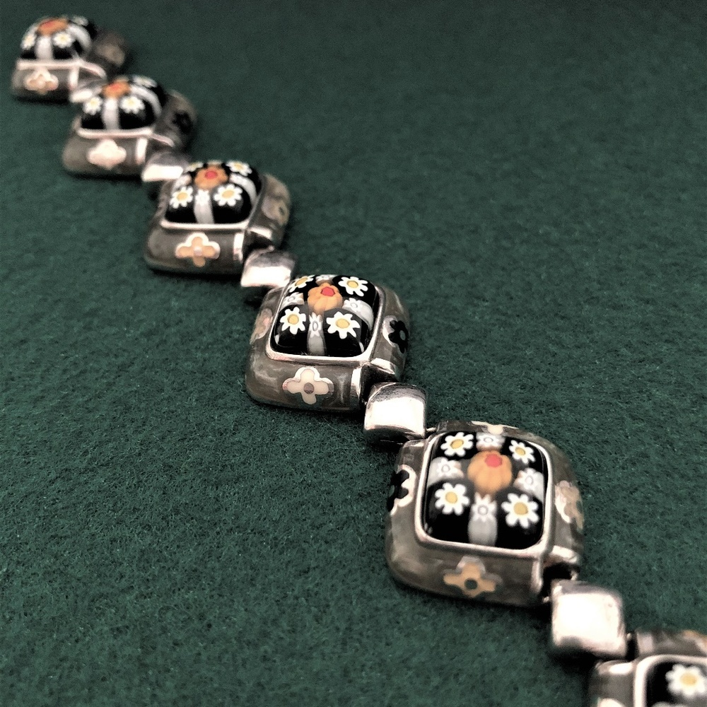 ALANK Murano Millefiori Italian glass Bracelet - Picture 3 of 9
